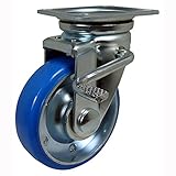 ナンシン 産業用キャスター ウレタン(ベアリング入り) ストッパー付き 130mm STM-130 VU W-3
