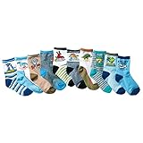 10足セット男の子 靴下 ソックス 恐竜 15cm-19cm 4歳-9歳 ハイソックス 子ども ソックス キッズ hibote No.2