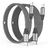 Everdigi iPhone充電ケーブル 【2本セット 1m+1.5m】USB-C ライトニングケーブル MFi認証 Lightning