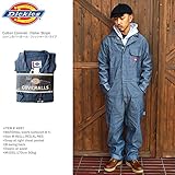 Dickies【ディッキーズ】ヘリンボーン長袖つなぎ4897/CottonCoverall-FisherStripeコットンカバーオール-フィッシャーストライプ【並行輸入品】 (M)