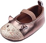 (ラボーグ)La Vogue 可愛い 子供靴 ベビー ファーストシューズ キッズ フォーマル靴 PUレザー 皮靴 ネズミデザイン 新生児 出産祝い 歩行サポート ゴールド 内寸10.5cm