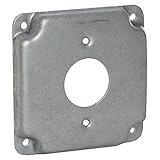 Hubbell Raco 801 C 1レセプタクル1.406-inch直径4インチスクエア露出作業カバー