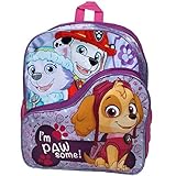 Nickelodeon Big Girls Paw Patrol Multi Compartment 14 Inch Backpack, Purple, One Size [並行輸入品]
