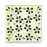 【B'stile】絵画のような壁タイル「メキシコタイル」M043-4（陶器質｜100mm角｜屋外壁/屋内壁用）1枚