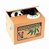 パンダMoney Bank保存ボックスCat Money BankキュートStealing猫コインボックス ブラック