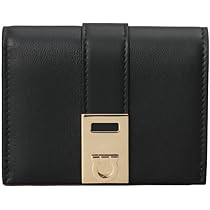 ferragamo*美品 FERRAGAMO フェラガモ] 財布 二つ折り財布 220633 ブラックX