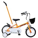 My Pallas(マイパラス) 子供用自転車 12インチ かじきり式押手棒・補助輪・カゴ付き カラー/ホワイトオレンジ GR-12