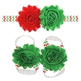 Zhhlaixing ベビー小物 Kids Baby Girls Soft Elastic Flowers Headband Hairband Hair Accessories&Foot Ring f