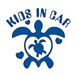 imoninn KIDS in car ステッカー　【シンプル版】　No.07　ホヌさん　（青色）