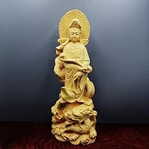 Amazon｜dsdsad 木彫り仏像【海龍観音菩薩】（観音像）20.5cm