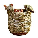 屋内/屋外の装飾レトロセラミックスガーデンフラワーポット/プランター、鳥