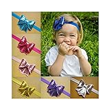 kebanerベビー女の子スパンコールヘアリボンヘアバンド伸縮性Bling Glitter蝶結びヘッドバンド each color 1 pcs
