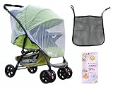 ベビーカー 虫除け 蚊帳 ネット フルフェイス 2枚 + メッシュ バッグ セット 小物入れ 収納 赤ちゃん