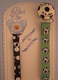 Soccer Ribbon Pacifier Clip by Crystal Dream