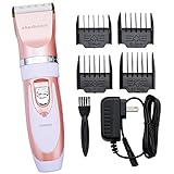 chorbmark 新色ピンク ペット用バリカン 充電式 コードレス 1年保証＆日本語説明書付