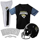 Jacksonville Jaguars Youth NFLデラックスヘルメットと制服セット M