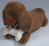 我が家の愛犬をお写真から再現★オリジナルドッグ・ダックスフント茶（１体） フルオーダー品おしゃぶりボーンに刺繍入り 【ウェルカムドール・ウェイトドッグ】