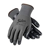 G-Tek 34-C232/L Seamless Knit Nylon Glove with Nitrile Coated Foam Grip on Palm and Fingers, Economy