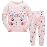 Gold treasure綿100%子供パジャマ長袖 キッズ 漫画のウサギ寝間着2-7歳 (100cm(4歳))