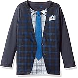 SIERRA JULIAN Little Boys' Nusco Long Sleeve Tee Shirt Grey 3Y [並行輸入品]