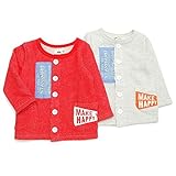 【アウトレット】Bobson カーディガン (80～130cm) キムラタンの子供服 レッド 120 ( 77195x77695-153 )