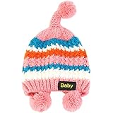 Youth Dream(ユースドリーム）baby文字柄 キッズニット帽 シンプルなデザイン ベビー　赤ちゃん用　防寒(ピンク)