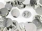 台座 ヘアゴム 用 金具 シルバー 40個 台座12mm ゴム留め セッティング台座 アクセサリー パーツ 金具 ファイニエ (AP0697)