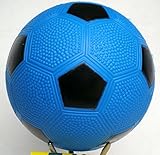 【マイカラーボール】 カラーサッカーボール 凹凸アリ 6インチ 単色 6個セット (青)
