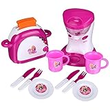 Arshiner Playfully Delicious Mighty Kitchen Pretend Toys Mixer Toaster Tools Electric Light Play Set