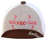 Plus Nao(プラスナオ) 帽子 キャップ ハット ベビー キッズ 子供用 メッシュ ストライプ柄 ボーダー柄 男の子 女の子 日よけ 紫外線対策 - ブラウン