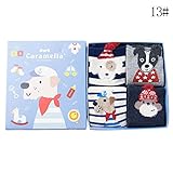 Nice Days（ナイス　ディズ）　 【4足セット】秋冬 ベビー 靴下 可愛い 動物柄 女の子 男の子 ふわふわ 綿製 暖かい 保温 子供のプレゼント (3-5歳, 13#)