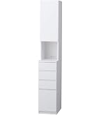 Amazon.co.jp: 山善(YAMAZEN) 洗面所 収納 幅24.5×奥行39×高さ180cm