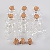 無料配送20MLワイン軟木栓 透明ガラス瓶，小さなボトル 祝福ボトル 空のガラス瓶 diy祭日の贈り物 透明な容器 (50, 20ML)