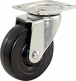Shepherd Hardware 9014 3-Inch Swivel Plate Caster, Soft Rubber Wheel, 110-lb Load Capacity by Shephe