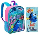 Disney's Finding Dory 2 Piece Kids Backpack Set - Large Backpack and Beach Towel [並行輸入品]