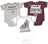 NCAA Licensed Texas A & M Aggies 3個入ります。ボディスーツクリーパーCrawler Set