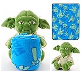 Star Wars Super Plush Cuddle Blanket and Yoda Character Pillow Toy - Kids [並行輸入品]