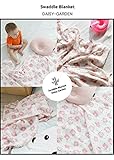 バンブーおくるみ オーガニックコットン swaddle ブランケット　スワトル おくるみ bamboo新生児用ブランケット バンブーガーゼー素材 (daisy-garden)