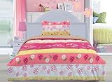 エレガントなホーム3 Pieceマルチカラーピンク花デザインBorrego Blanket Plush逆にシェルパCozy Warn、スーパーソフト子供用/女の子/ティーンBlanket with 2