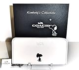 スヌーピー コーチ 財布 COACH X Peanuts Rare Limited Edition SNOOPY Zip Around White Black Wallet [並行輸入品]