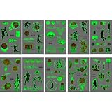 タトゥーシール 光る ボディシール バスケットボール （10シートセット） 蓄光 スポーツ応援 フェイスペイント NYANDELMO ND-0311-R05-basketball-A