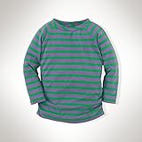 【アウトレット品】 ポロラルフローレン ベーシック ボーダー長袖Tシャツ パープルマルチ (女の子12～24か月用) 18M [並行輸入品]