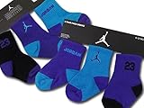 (Jordan)ジョーダン ベビージョーダン　靴下6足セット (紫ターコイズブルー黒, 6-12M【6-12ヶ月頃】) [並行輸入品]