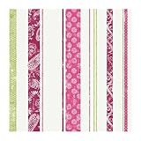 York Wallcoverings DK6091SMP Disney Kids Paisley Stripe 8 x 10 Wallpaper Memo Sample, Pink/Magenta/G