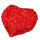 PPコットンボディ枕、highpotクリエイティブ3d Loving枕バラデコレーション誕生日プレゼントクリスマス/ウェディング寝室リビングルーム車クッション 38*40cm ベージュ 4328261