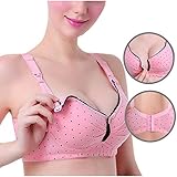 Spinas(スピナス) マタニティ ブラ （同色2枚セット） ワンタッチでサッと授乳できる！ 授乳ブラ 産前～産後 ノンワイヤー 下着 ２枚組 全４色(ピンク・イエロー・ライトピンク・ラベンダー) 