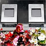 CE Certified Ultra Bright Stainless Steel Wall Mounted Solar Path Light - 2 Pack [並行輸入品]