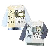 (サックス/80cm)ベビー服 男の子 Tシャツ 長袖 スナップボタン付 切替デザイン ロゴプリント 胸ポケット 男児 ベビー