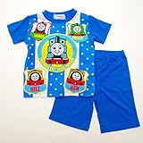 きかんしゃトーマス　半袖Tシャツ生地のパジャマ 100-130cm(832TM007112） (120cm, ブルー)
