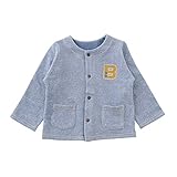 (チャックル) chuckle * ボンシュシュ * デニム調 裏毛カーディガン サックス 90cm P3347-90-30